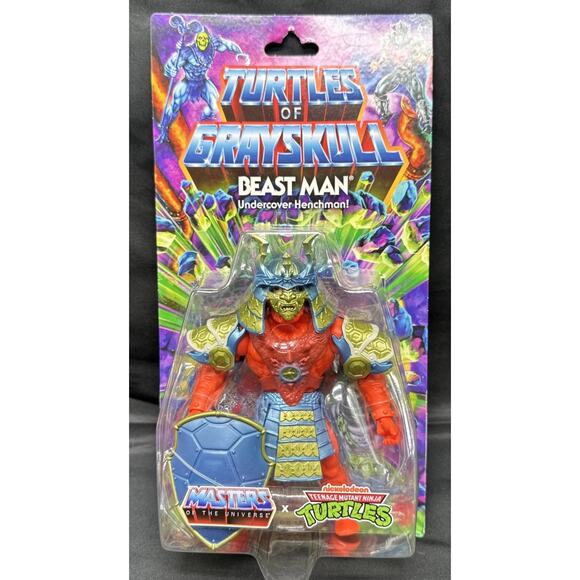 Turtles of Grayskull Beast Man TMNT MOTU Origins Retro Action Figure New - Picture 1 of 8